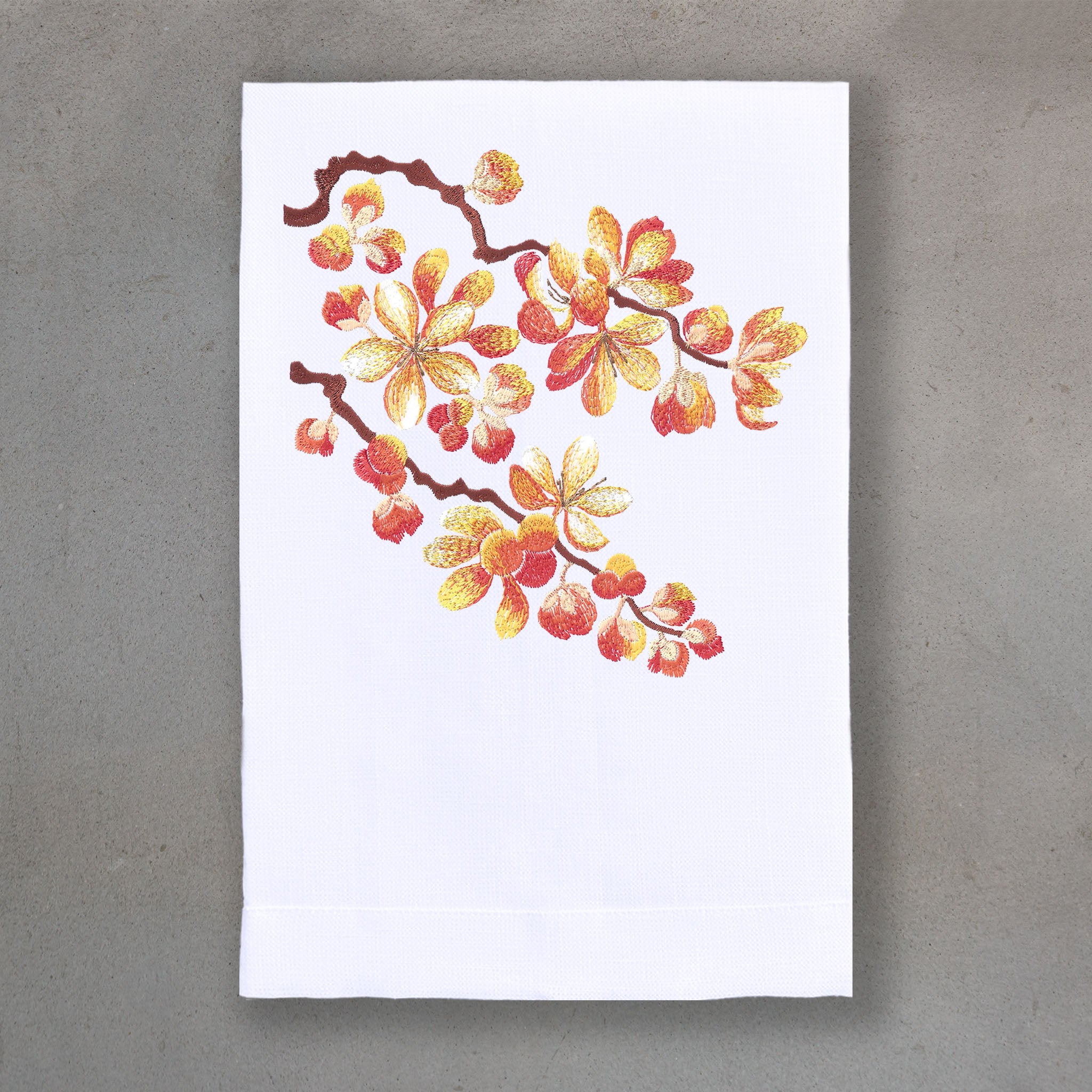 Blossom Orange | White Linen