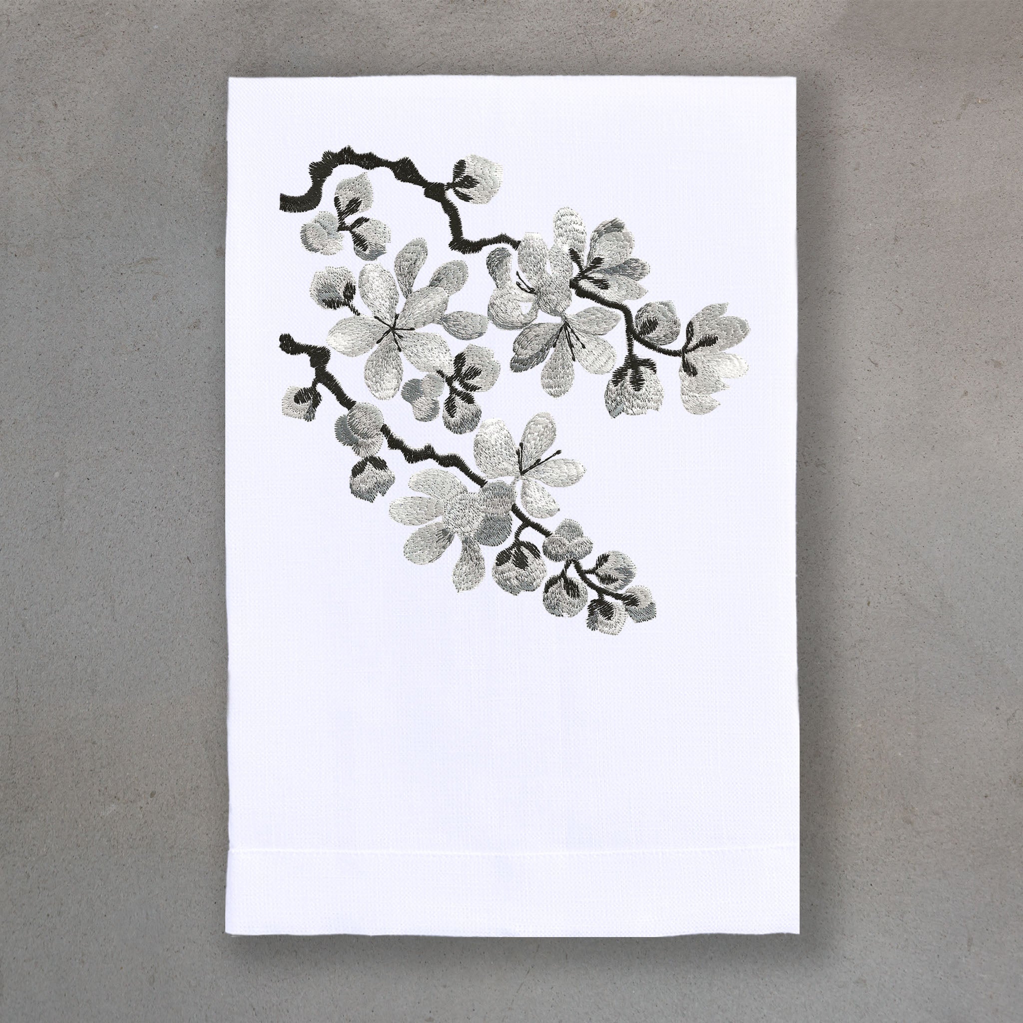 Blossom Silver | White Linen