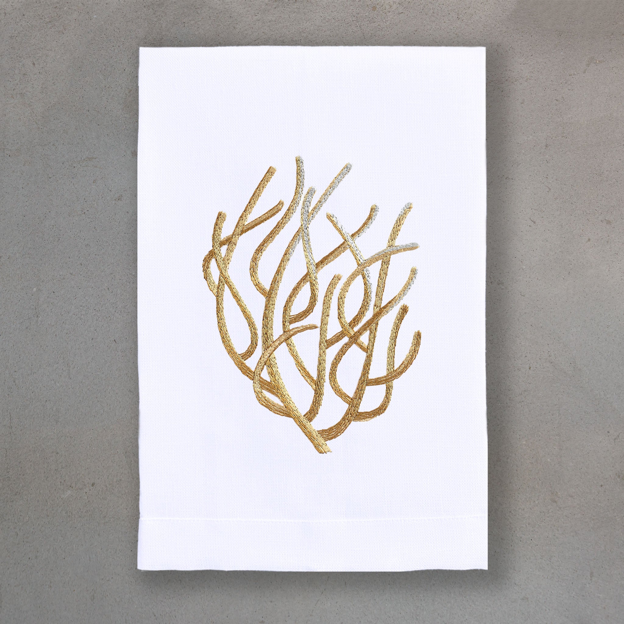 Coral Gold | White Linen
