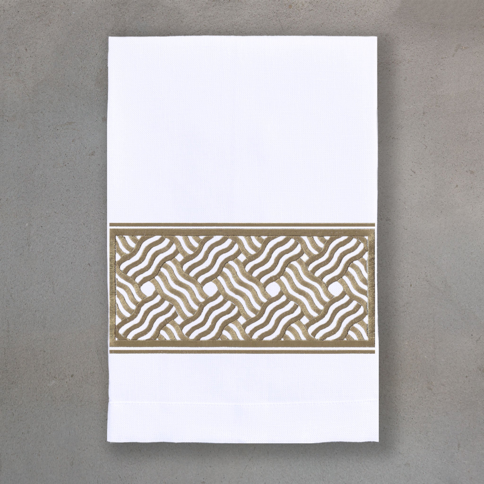 Fret Bronze | White Linen
