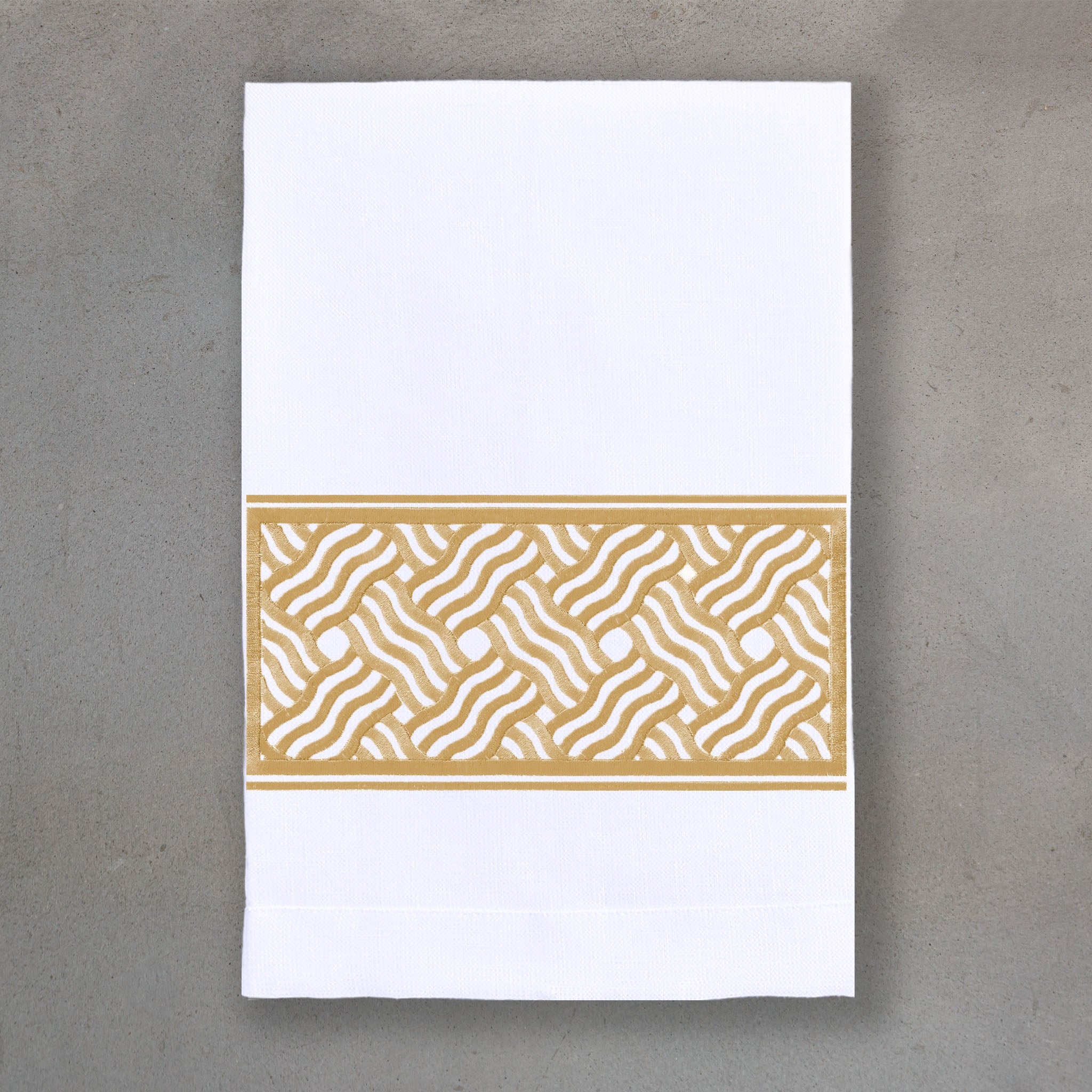 Fret Gold | White Linen