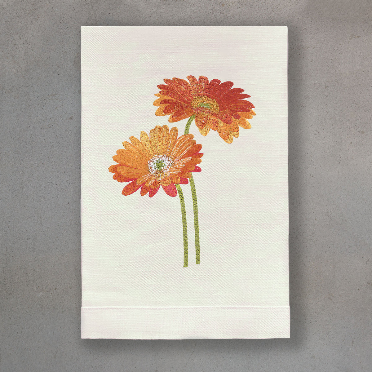 Gerbera Orange | Ivory Linen