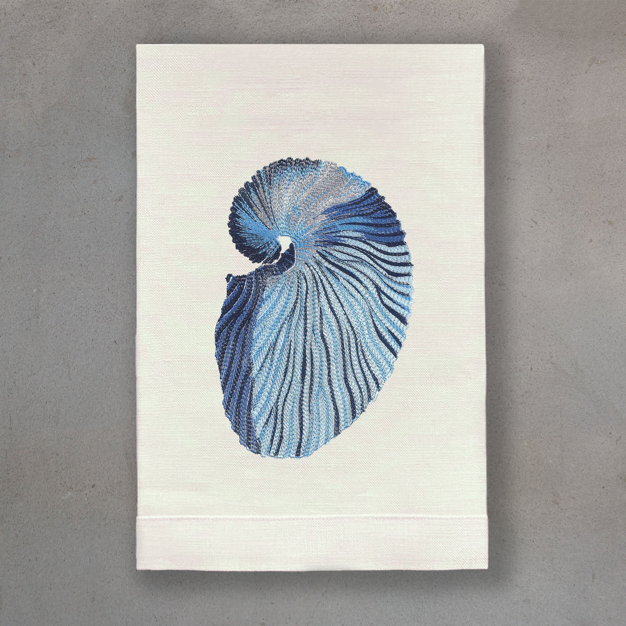 Jewel Nautilus Blue | Ivory Linen