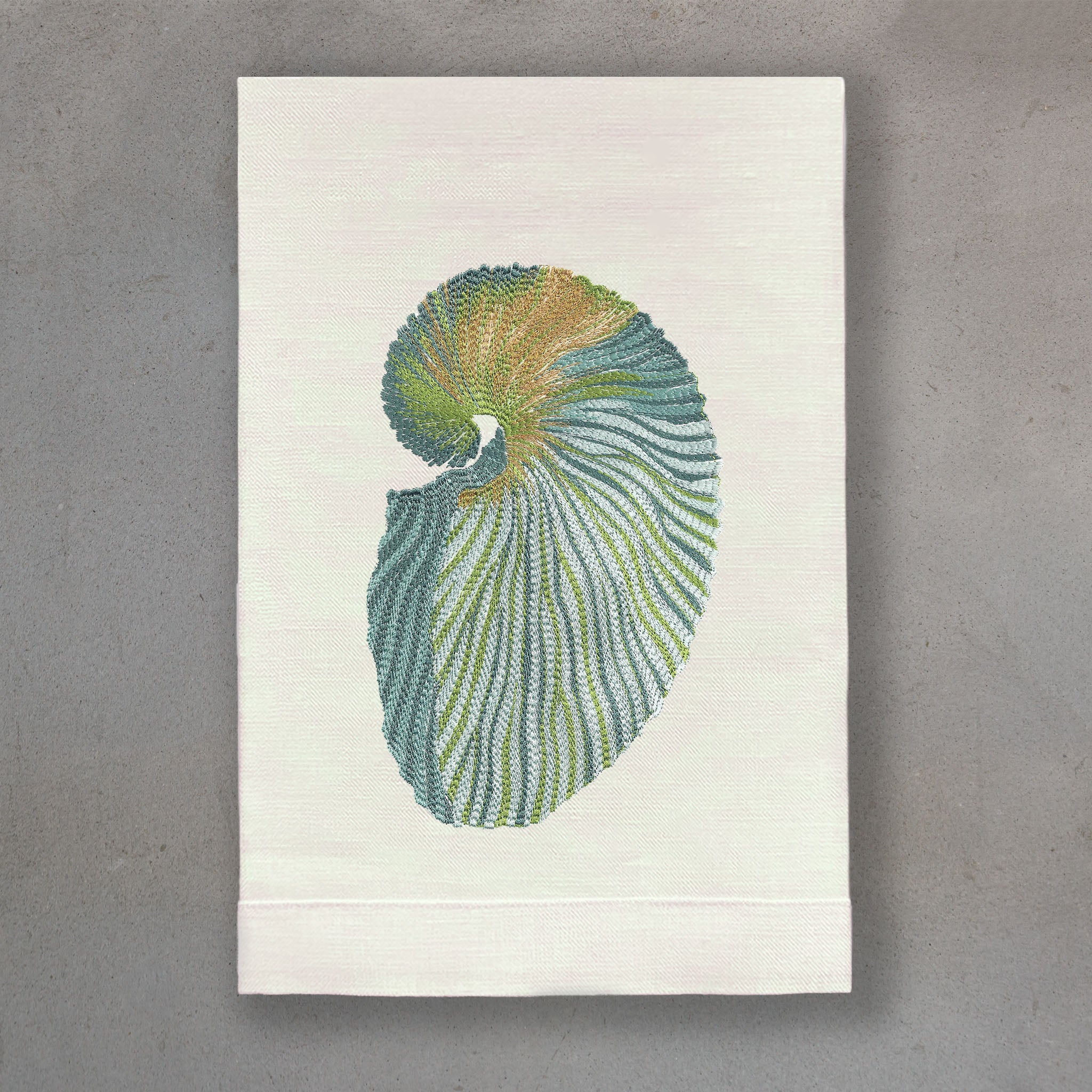 Jewel Nautilus Green | Ivory Linen