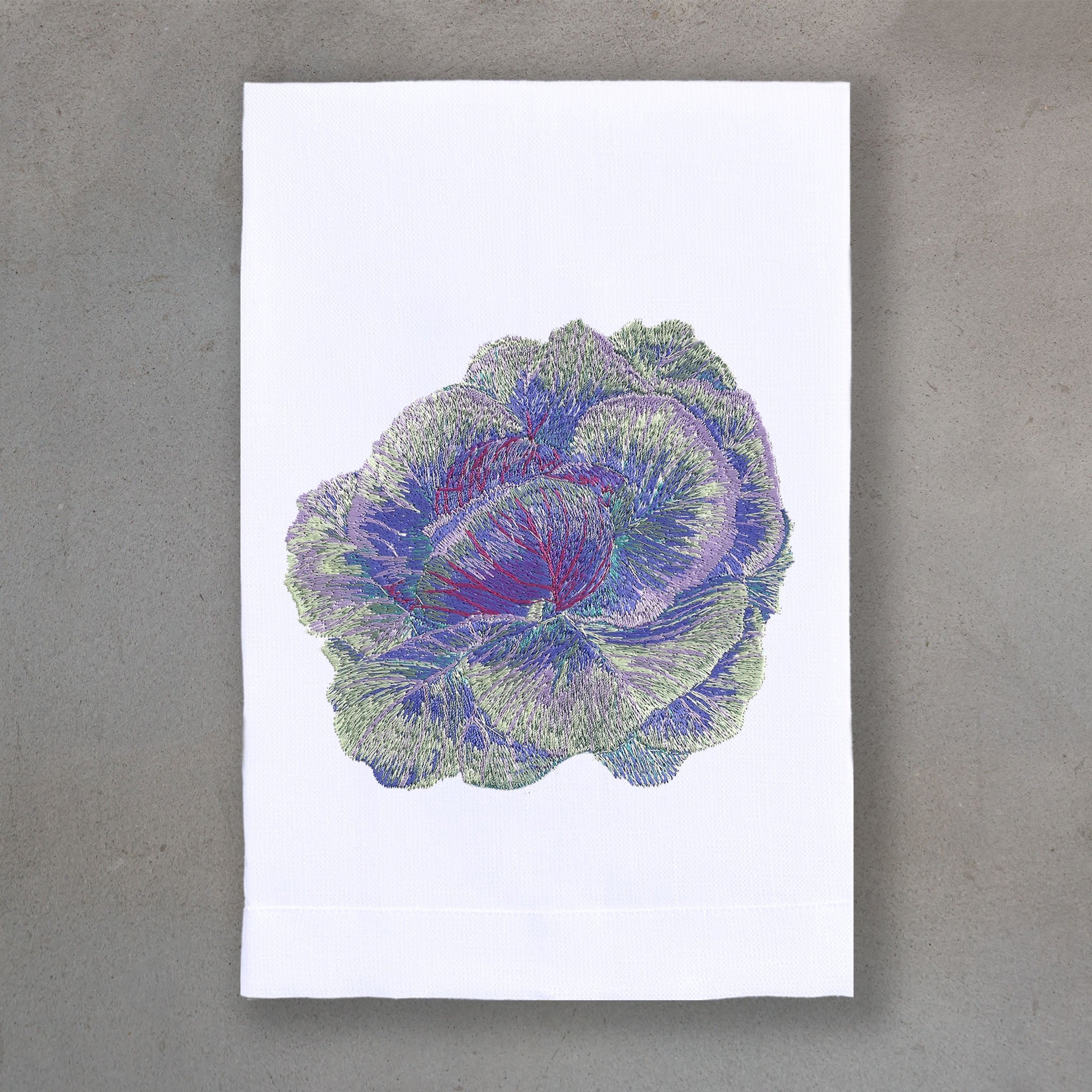 Kale Blue | White Linen