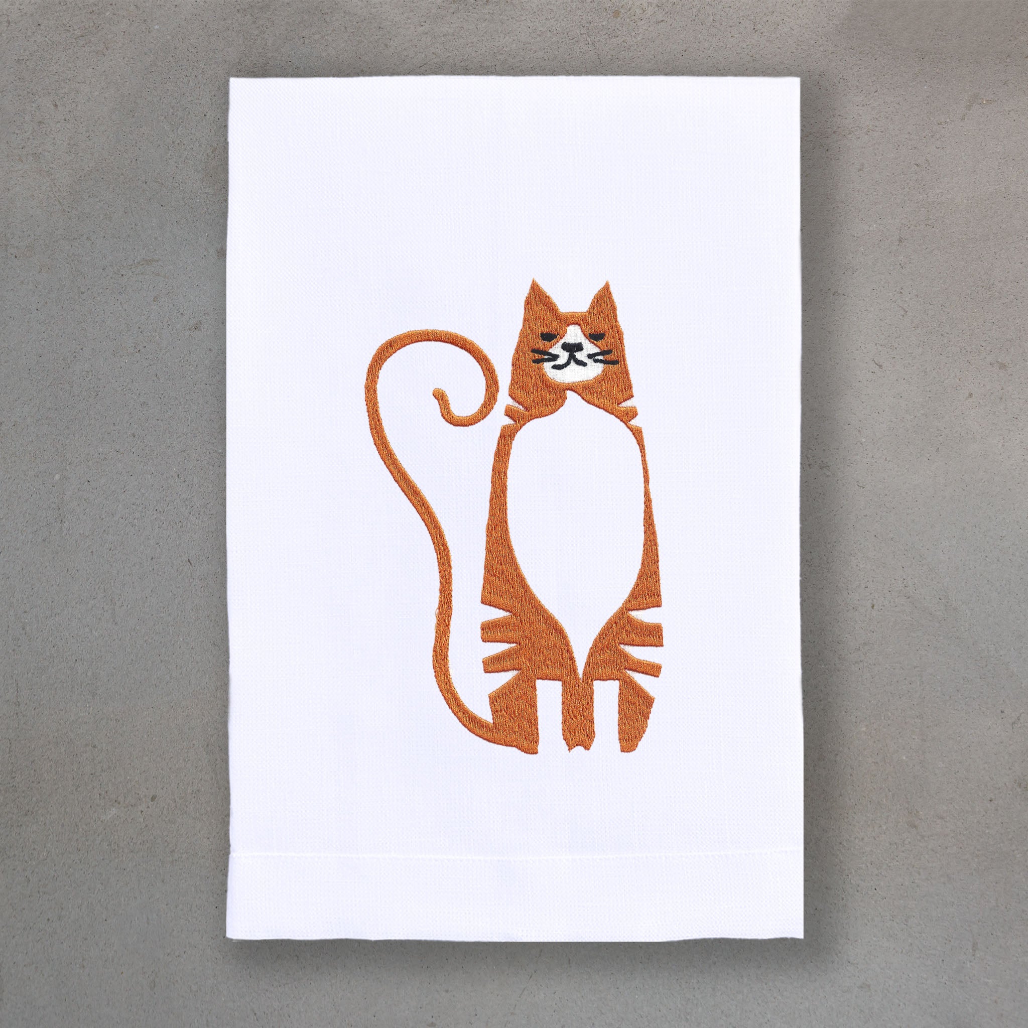 Kitty Orange | White Linen