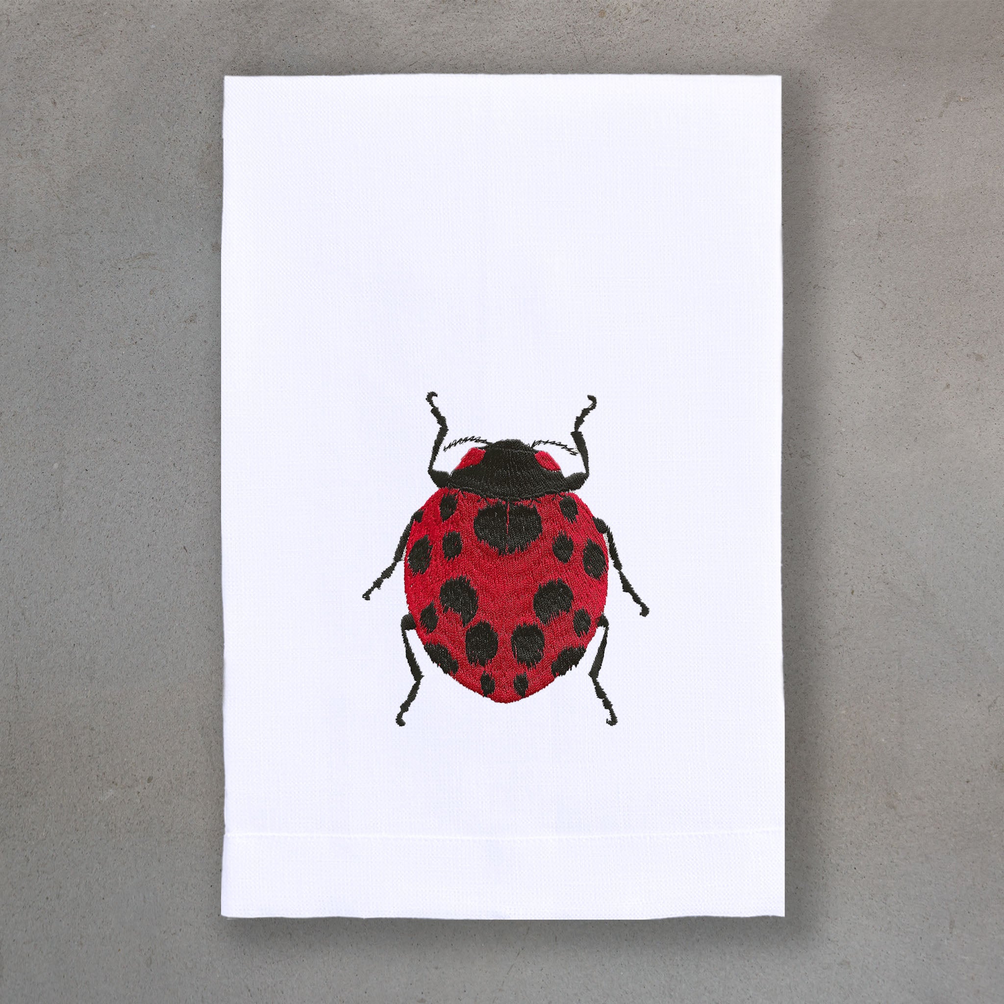 Ladybug Red | White Linen