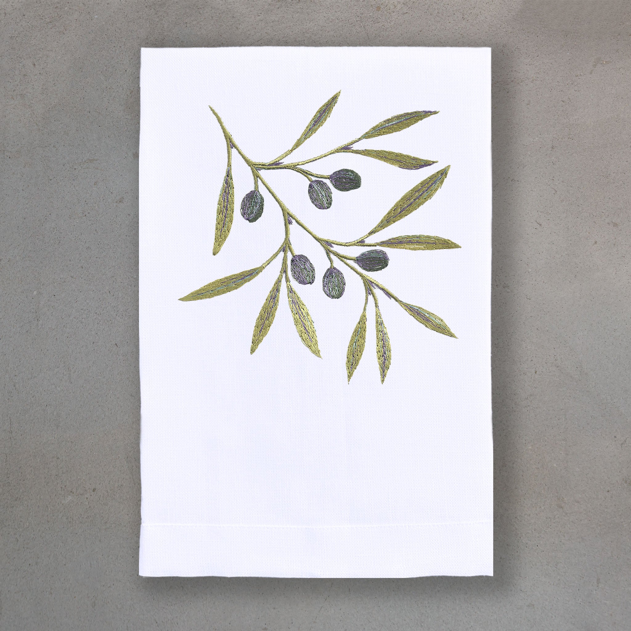 Olive Green | White Linen