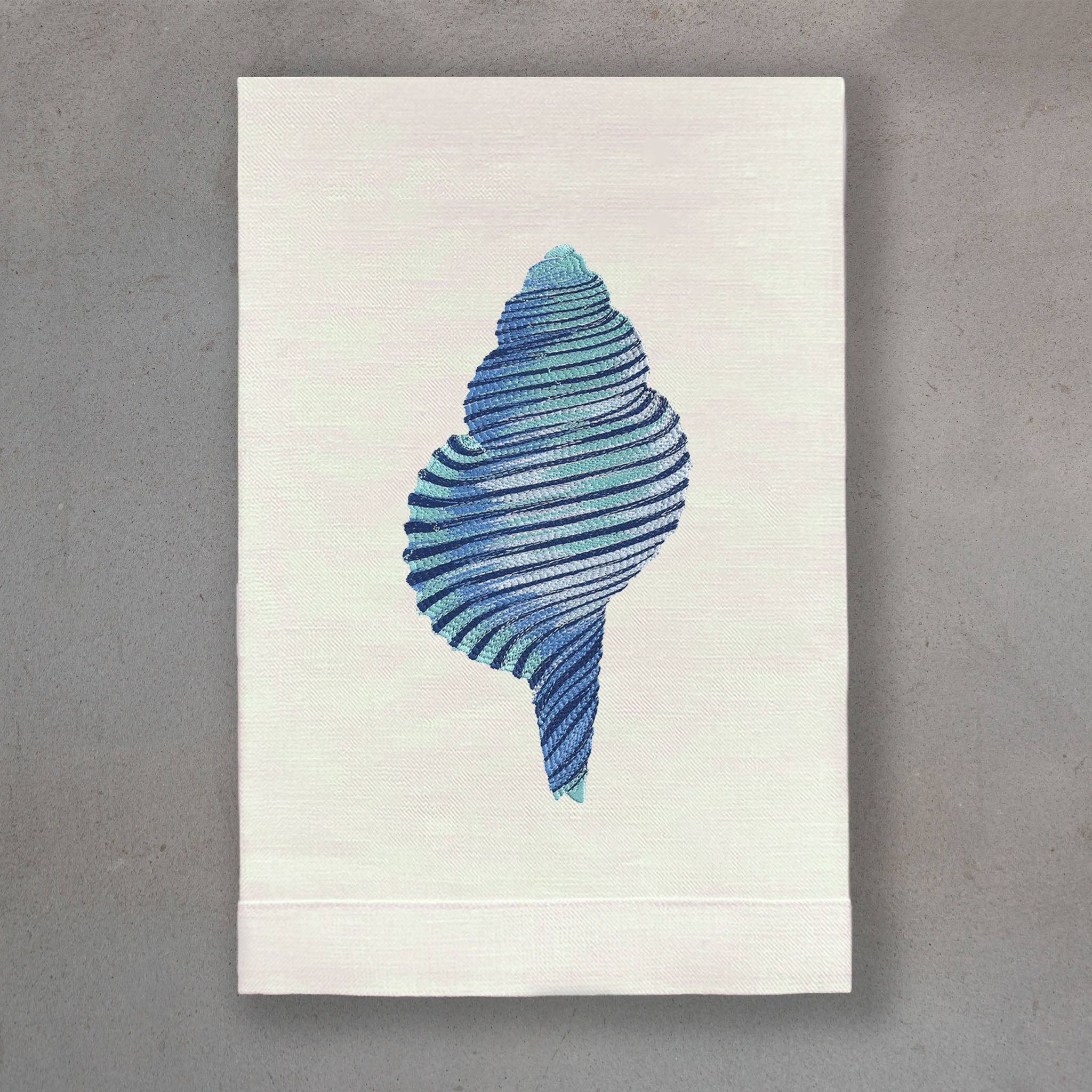 Spiral Shell Blue | Ivory Linen