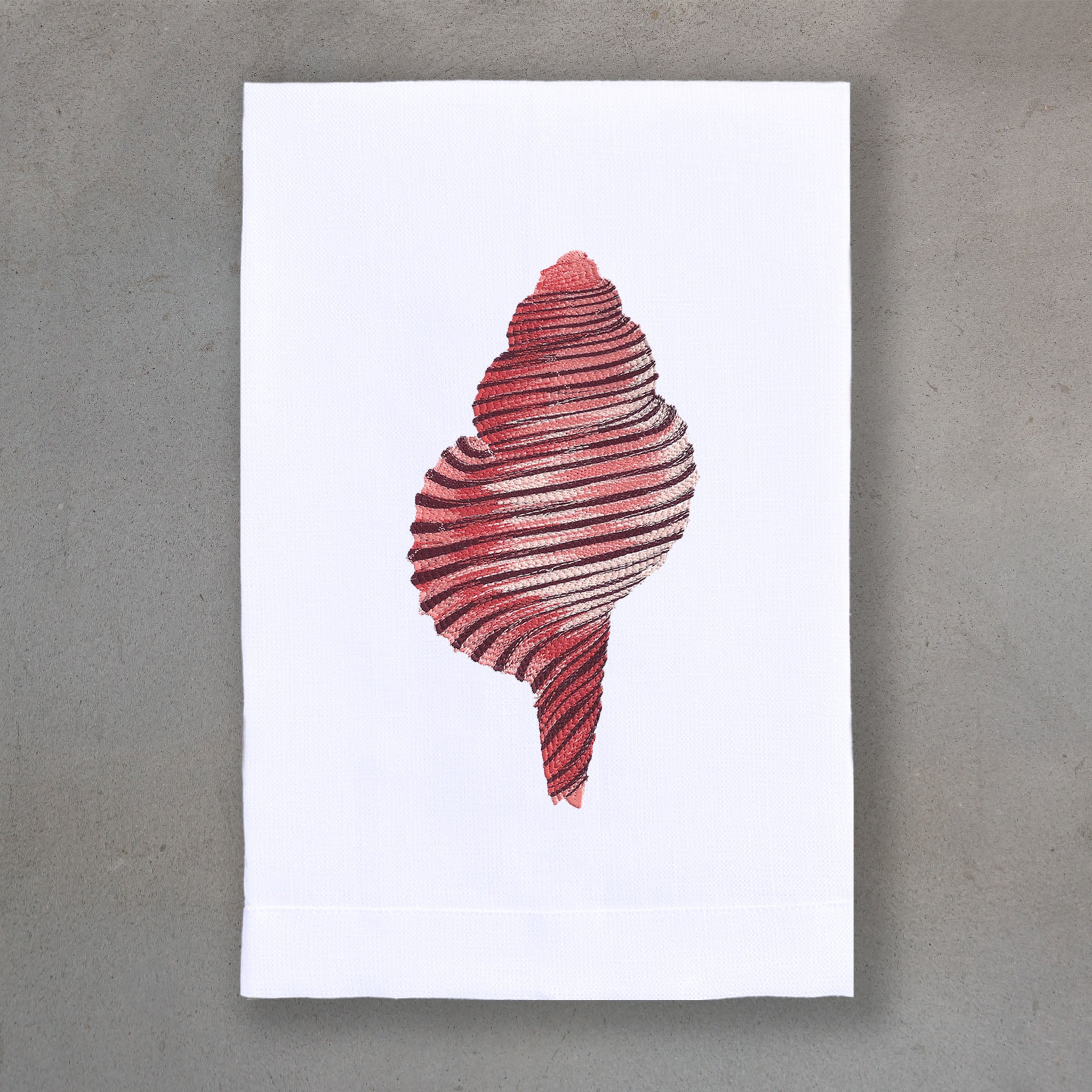 Spiral Shell Coral | White Linen