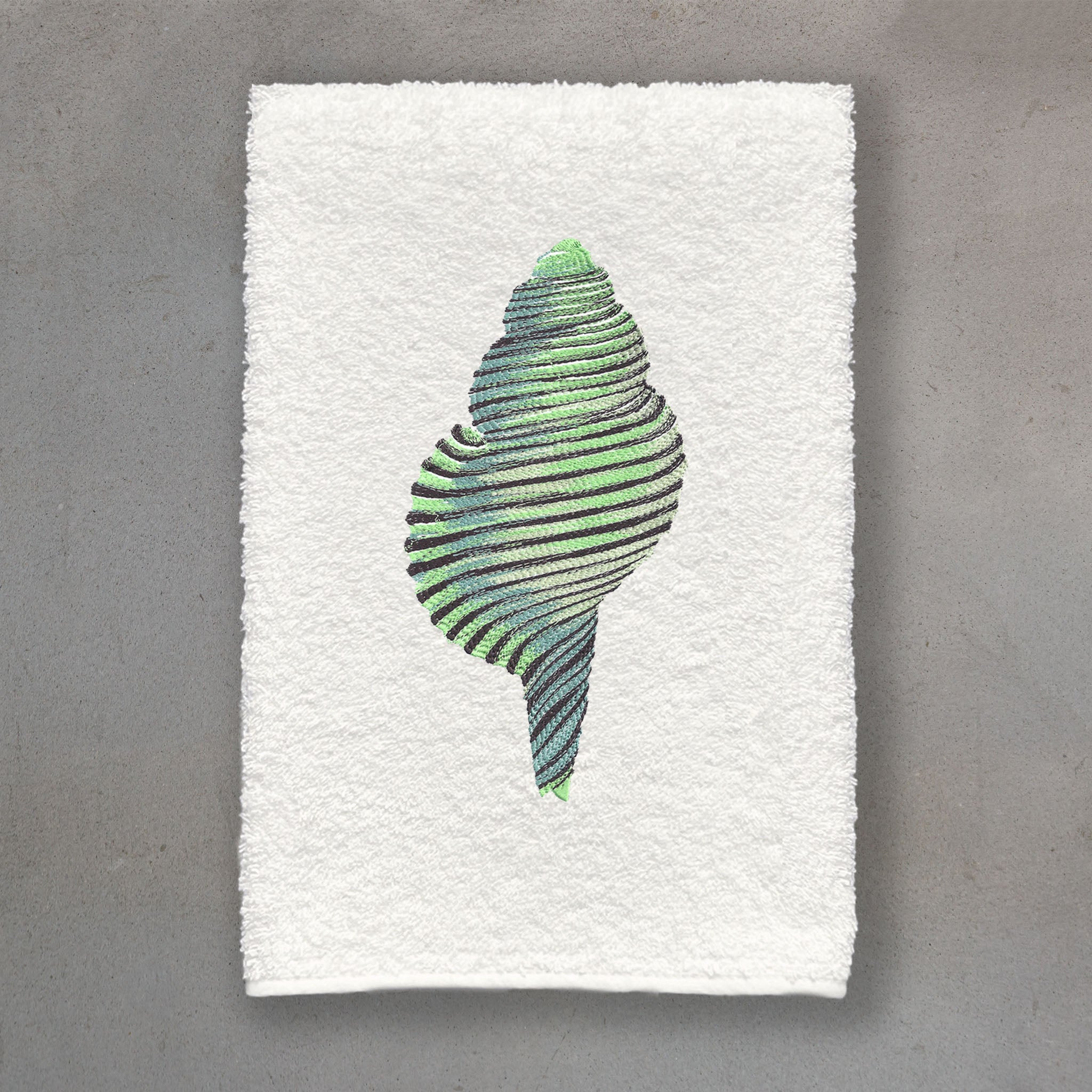 Spiral Shell Green | Ivory Roma