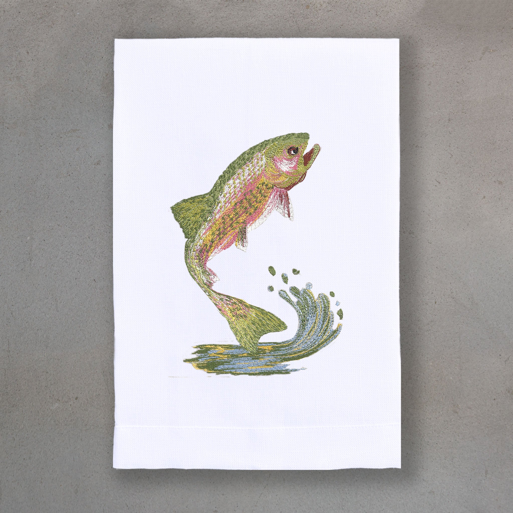 Trout Rainbow | White Linen