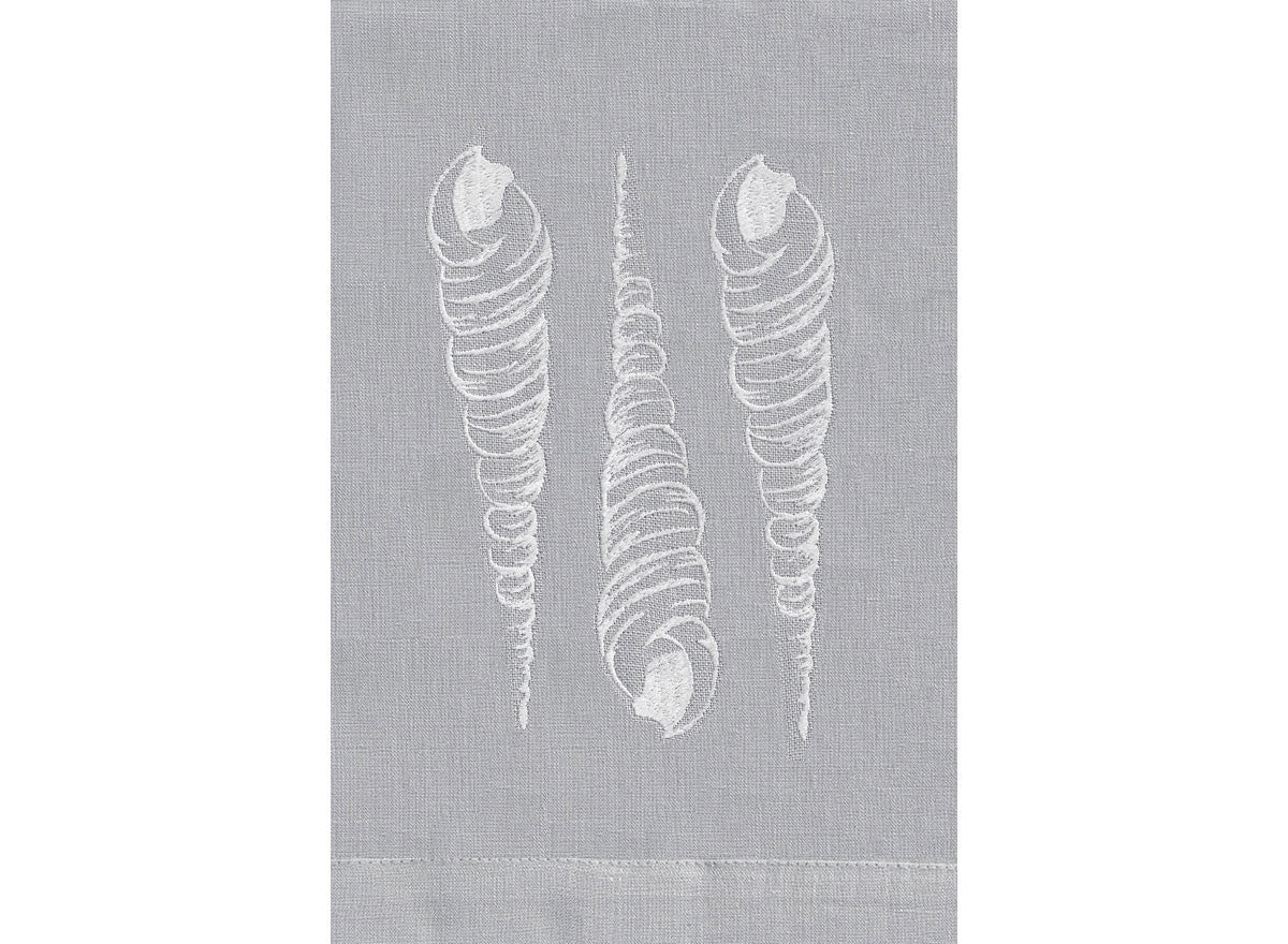 White on Silver Linen