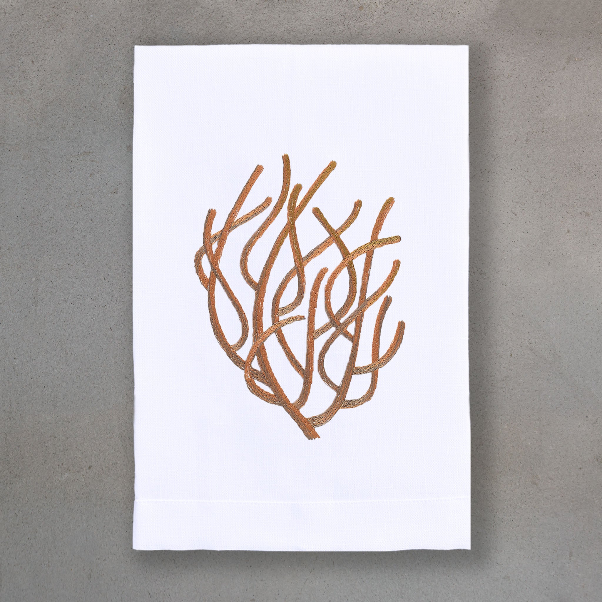 Coral Bronze | White Linen