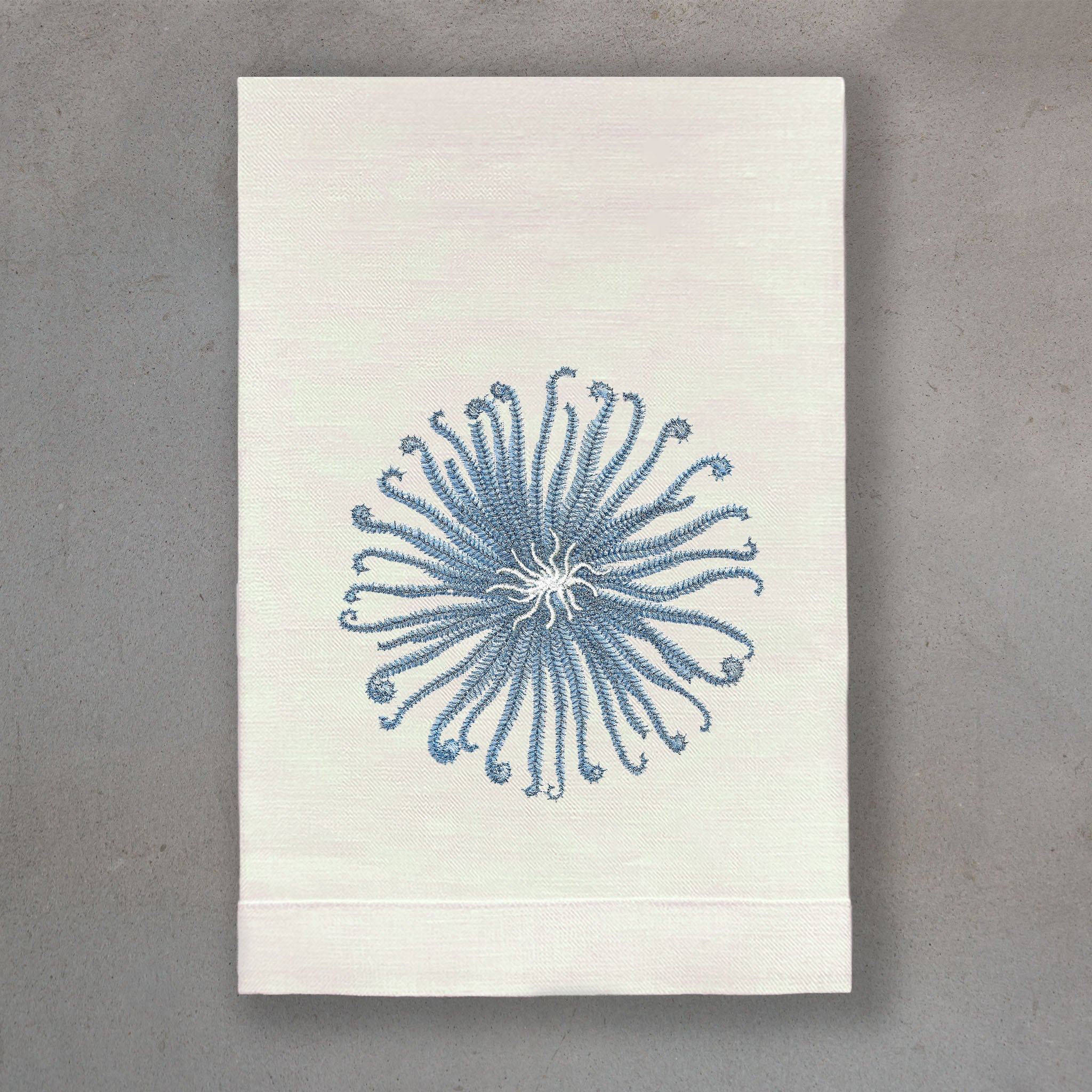 Curly Urchin Blue | Ivory Linen
