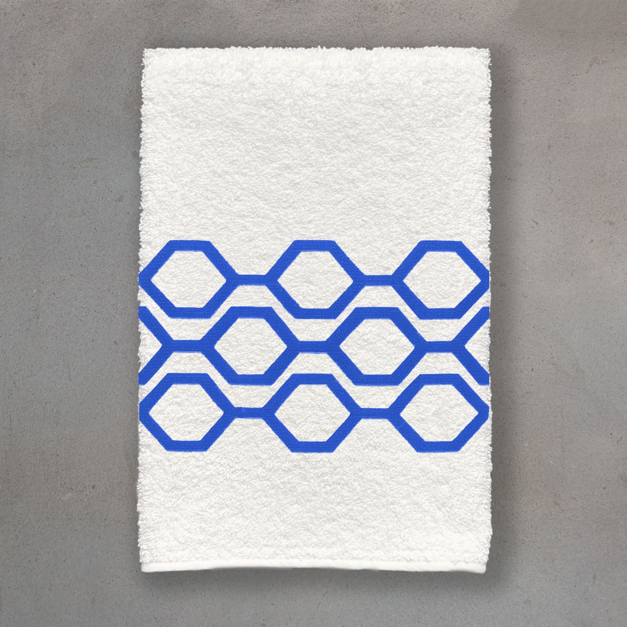 Honeycomb True Blue | Ivory Roma