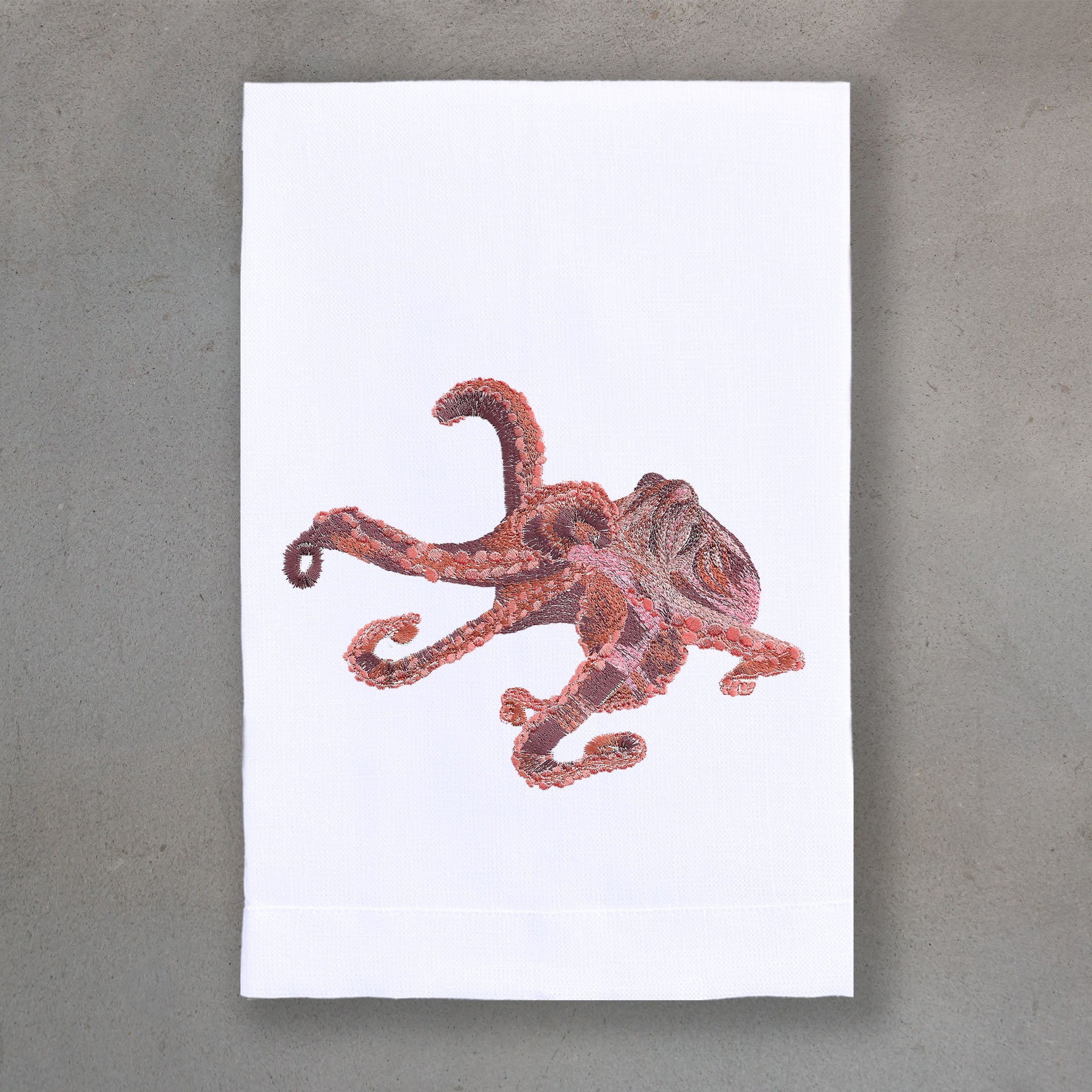 Octopus Coral | White Linen