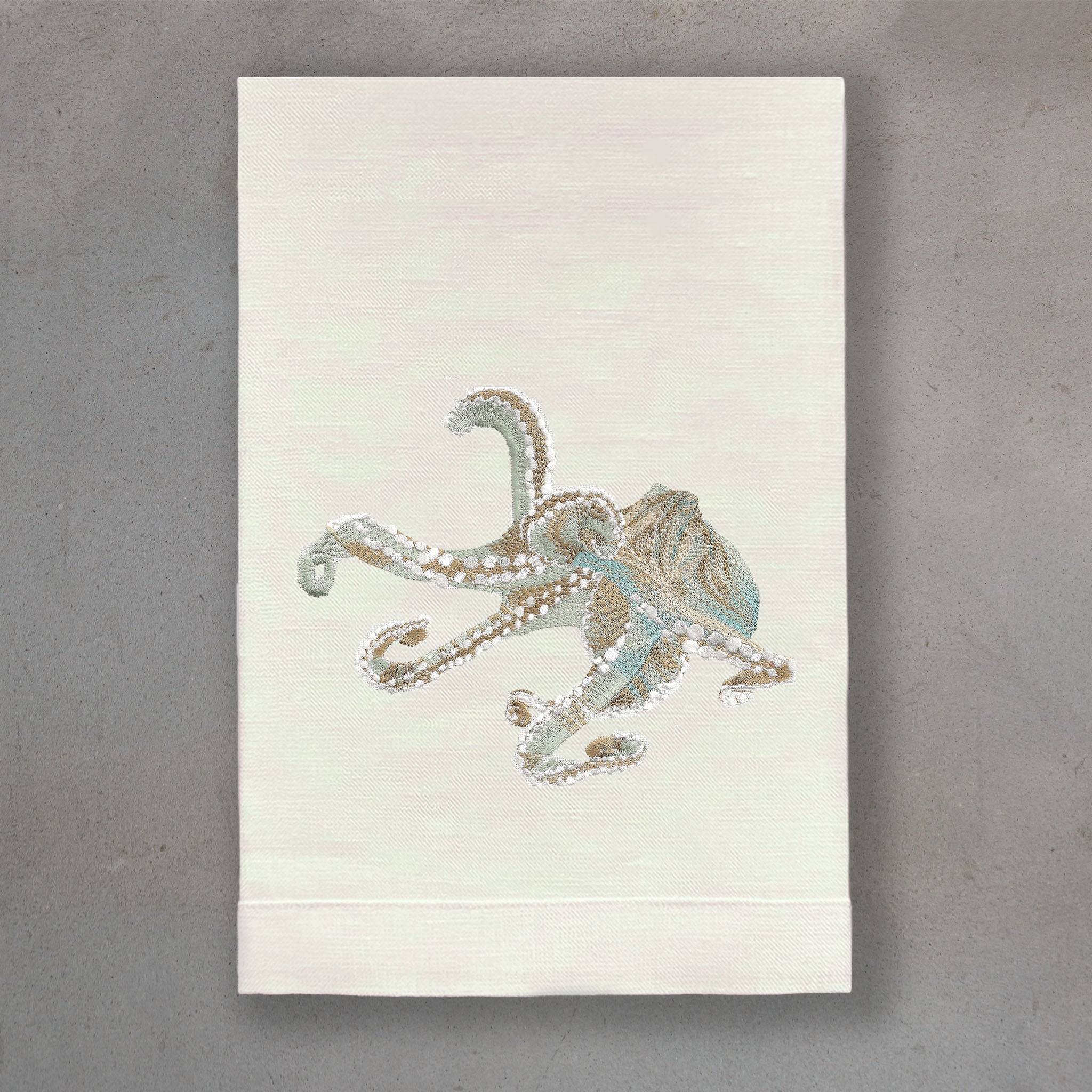 Octopus Teal | Ivory Linen