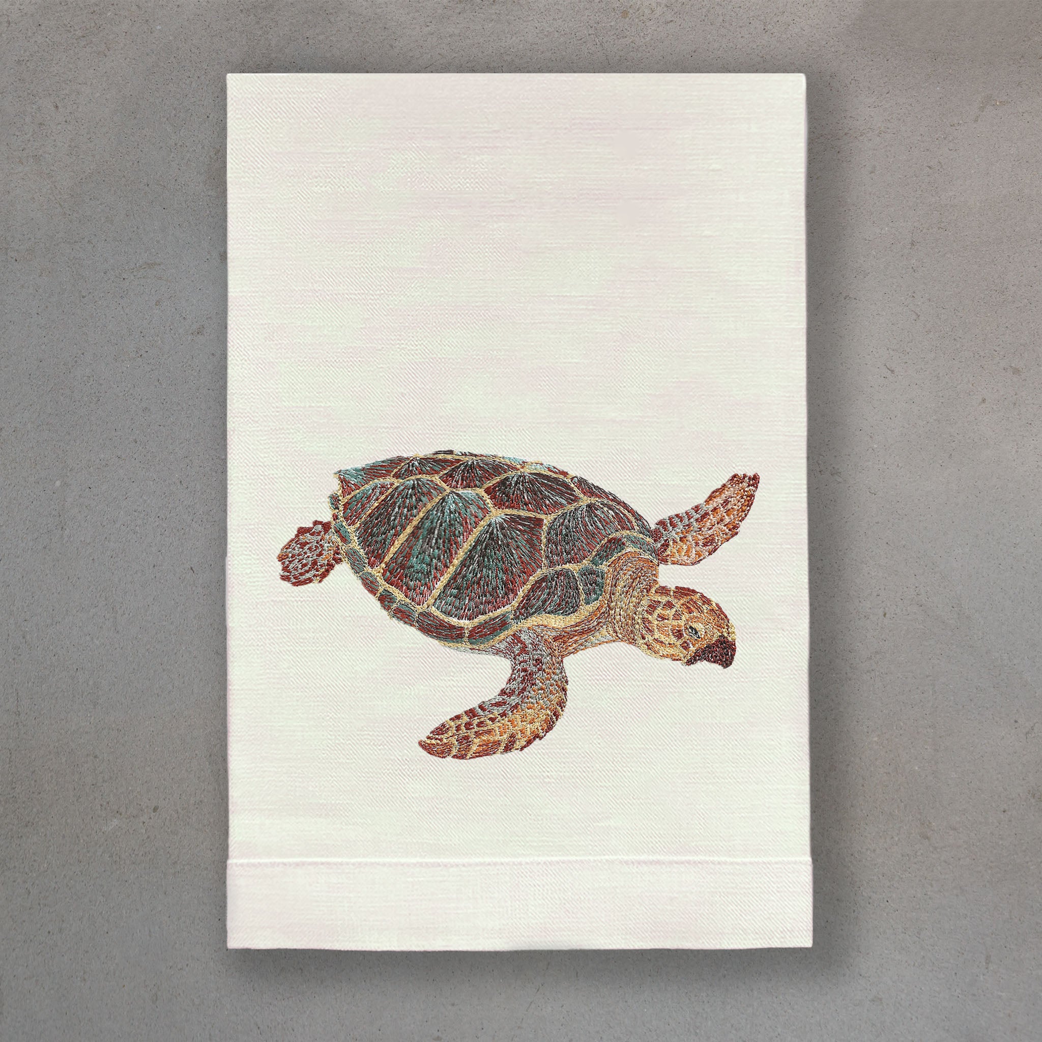 Sea Turtle Green | Ivory Linen