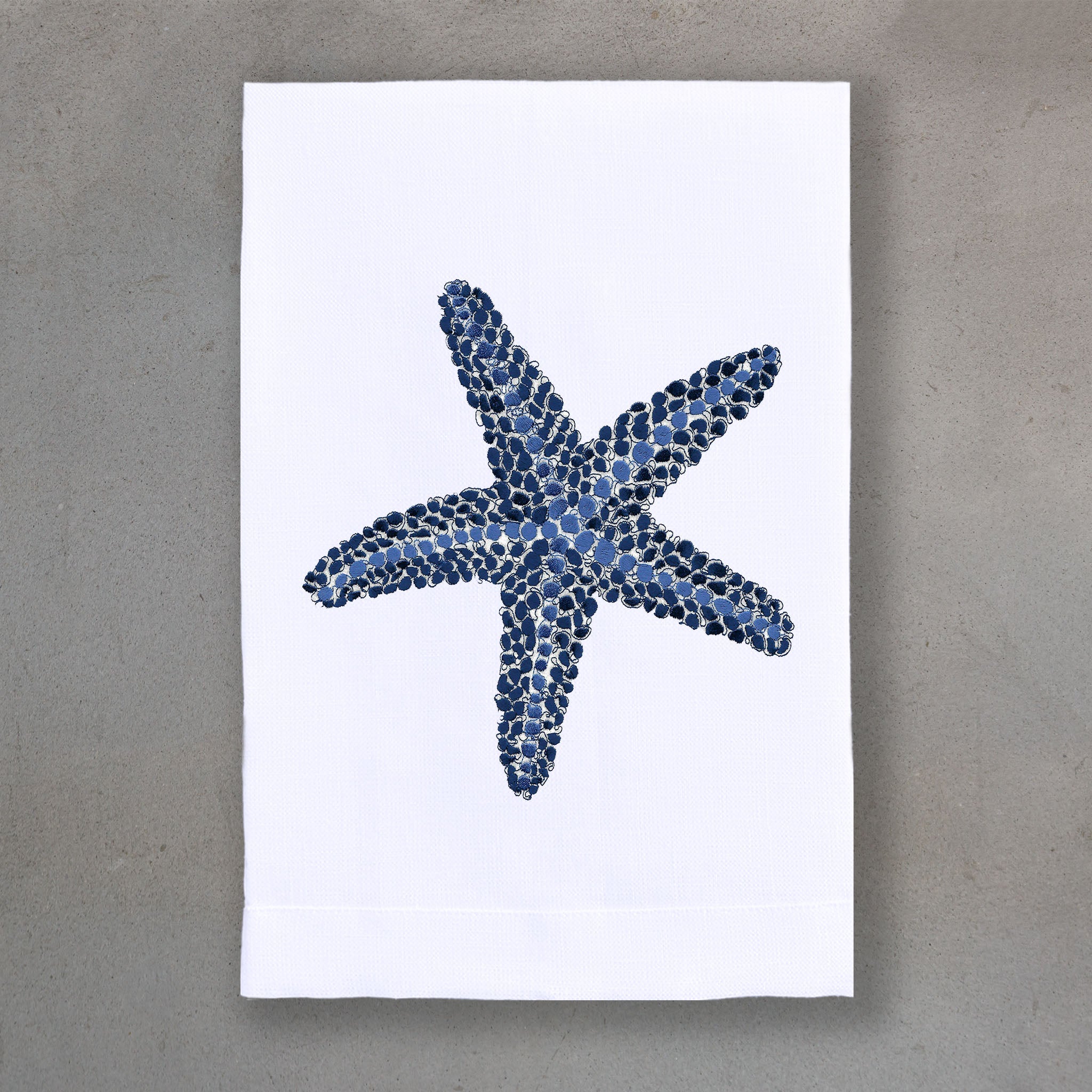 Starfish Blue | White Linen
