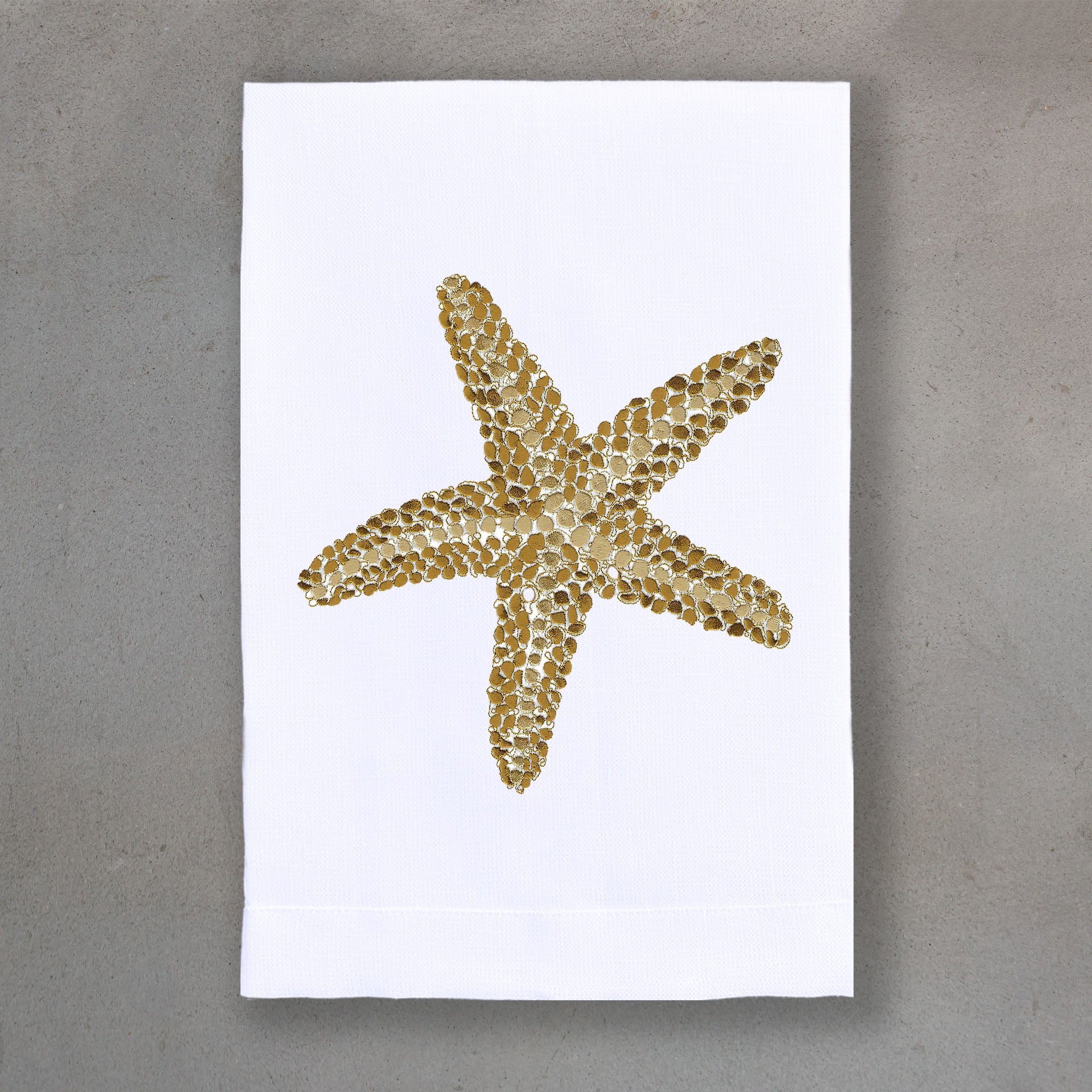 Starfish Gold | White Linen