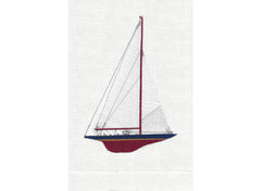 Windermere 2 - Navy on white linen